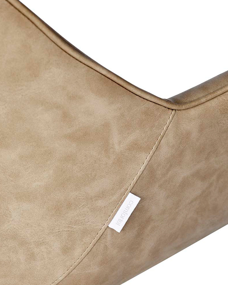 Chloe Sand - Beige hairdressing chair - White plate base